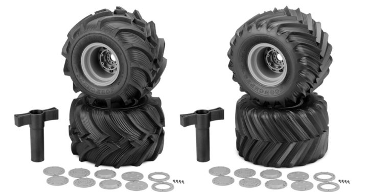 JConcepts Pre-Mounted Monster Truck Tires - Renegades, Fling Kings